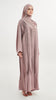 Korean Nidha Estella Pleated Mauve Abaya
