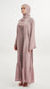 Korean Nidha Estella Pleated Mauve Abaya