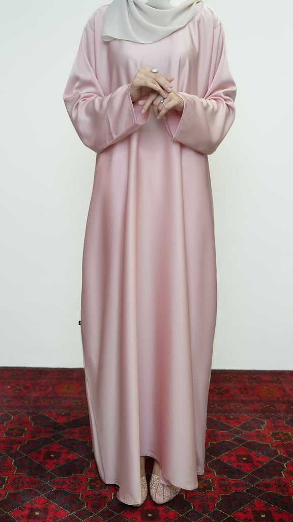 Satin Silk Inner Dress Soft Pink
