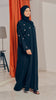Korean Nidha Oyun Obsidian Pink Coat Abaya
