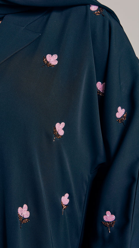 Oyun Obsidian Pink Coat Abaya