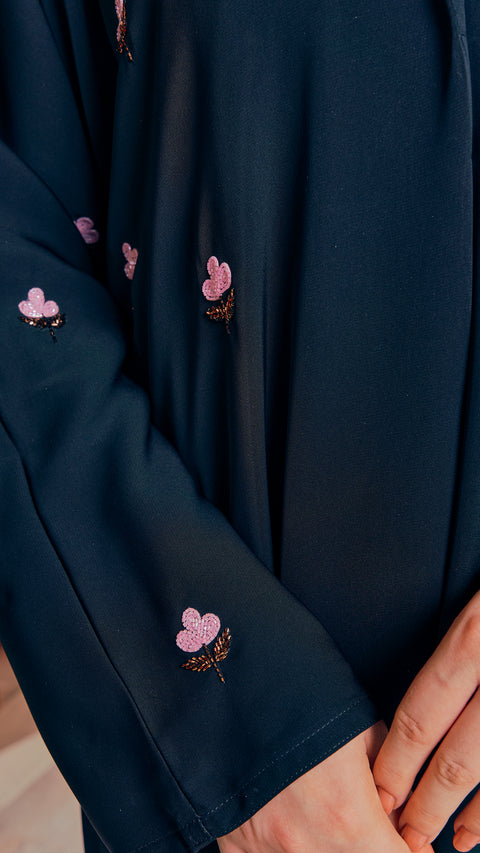 Oyun Obsidian Pink Coat Abaya