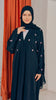 Korean Nidha Oyun Obsidian Pink Coat Abaya