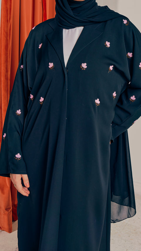 Oyun Obsidian Pink Coat Abaya