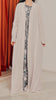 Rosed Crepe Shouf Almond Milk Cardigan Abaya