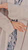 Rosed Crepe Shouf Almond Milk Cardigan Abaya