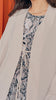 Rosed Crepe Shouf Almond Milk Cardigan Abaya