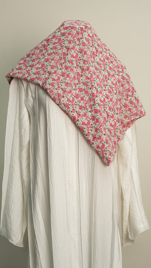 Printed Chiffon Shawl Pink Blossom
