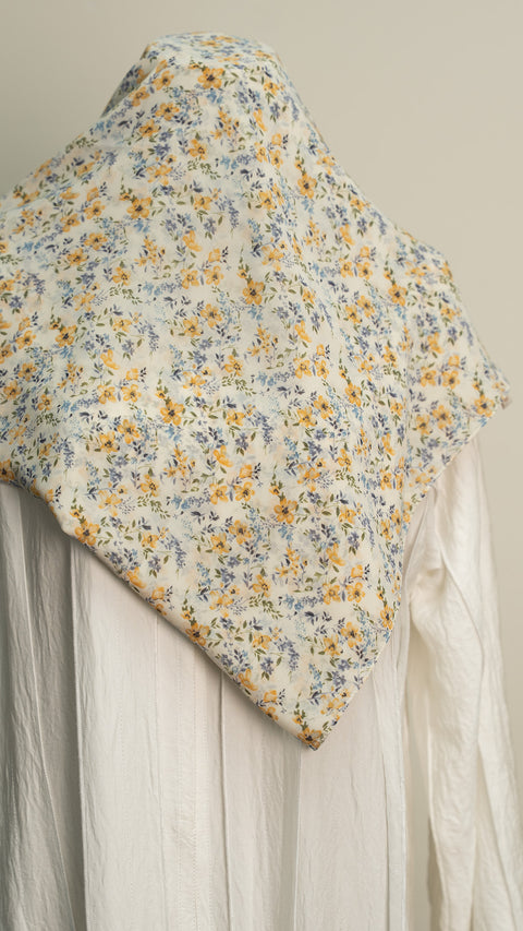 Printed Chiffon Shawl Magnolia Bloom