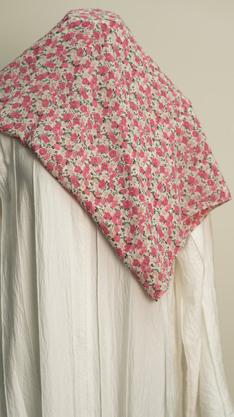 Printed Chiffon Shawl Pink Blossom