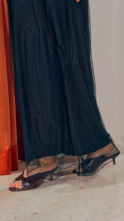 Tulle Jet Black Dress
