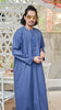 Shinny Cotton Men Thobe Blue Jeans