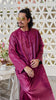 Shinny Cotton Men Thobe Maroon