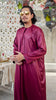 Shinny Cotton Men Thobe Maroon