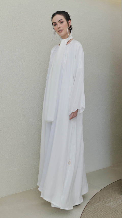 Safa Set White Abaya